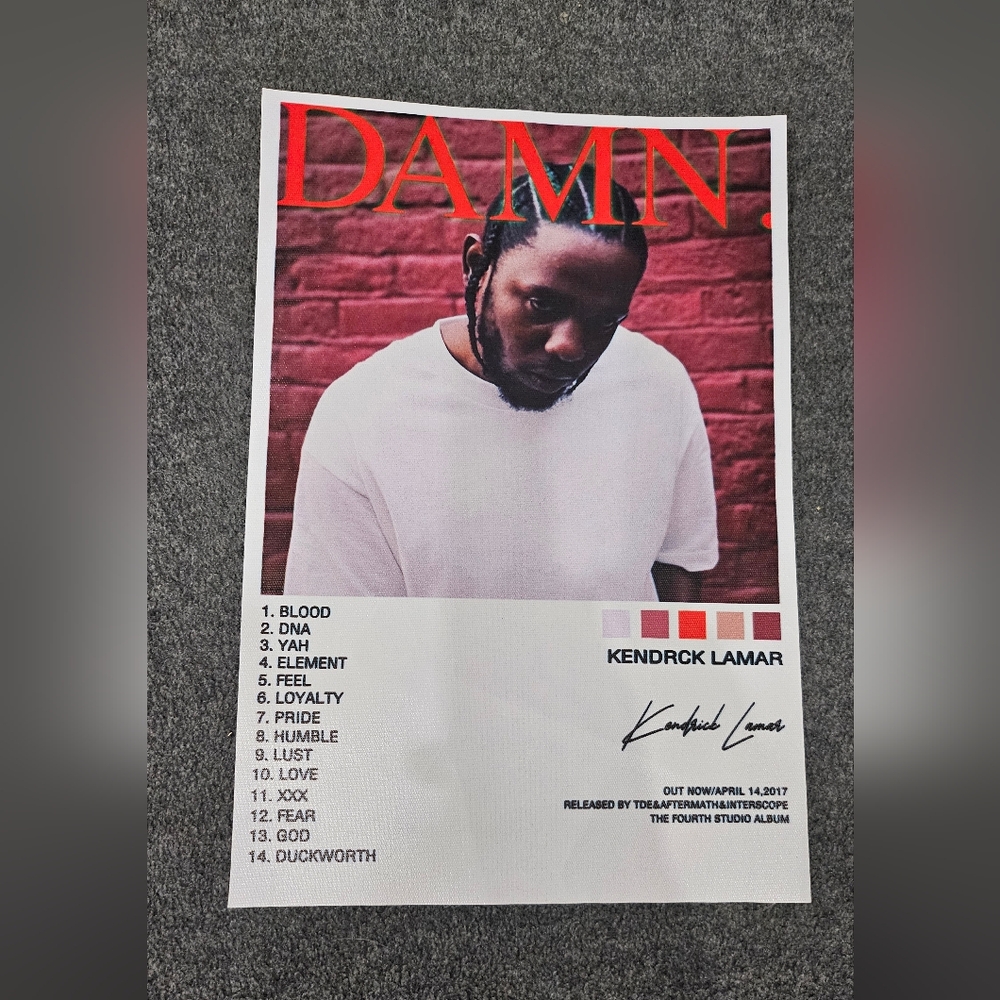 Kendrick Lamar canvas poster size 8 inches by 12 inches